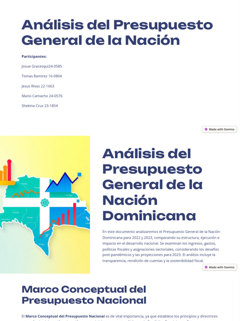 Analisis Del Presupuesto General de La Nacion | PDF | Presupuesto ...