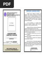 TESDA Competency Assessor ID Template | PDF | Business
