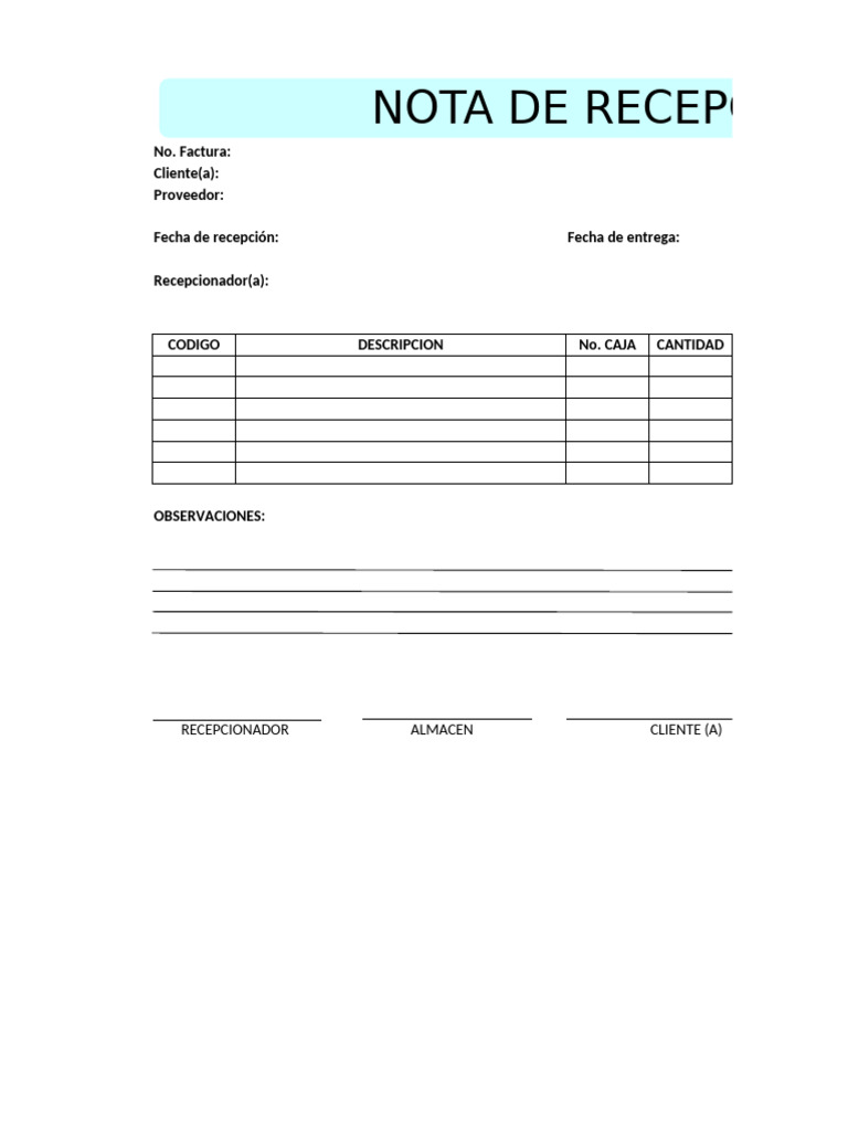 Recepción de Mercancías | PDF
