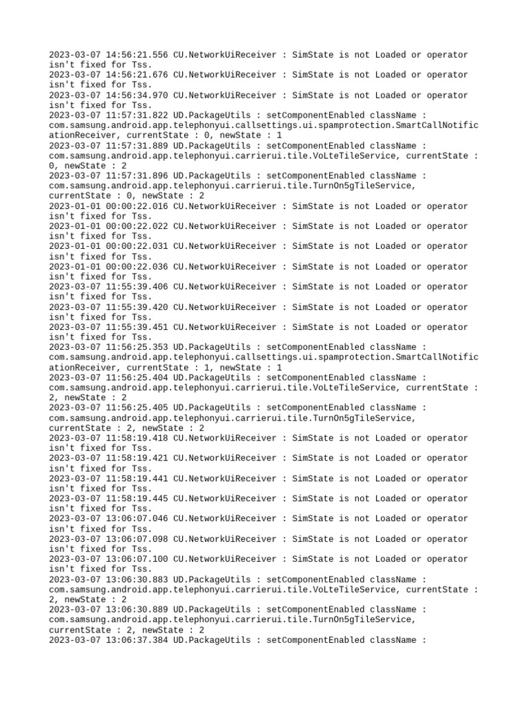Network UI Receiver Log Errors | PDF | Computers