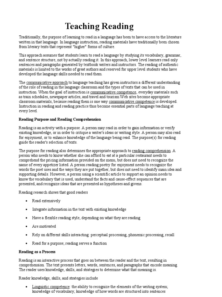 Strategies for Effective Reading Instruction | PDF | Reading ...