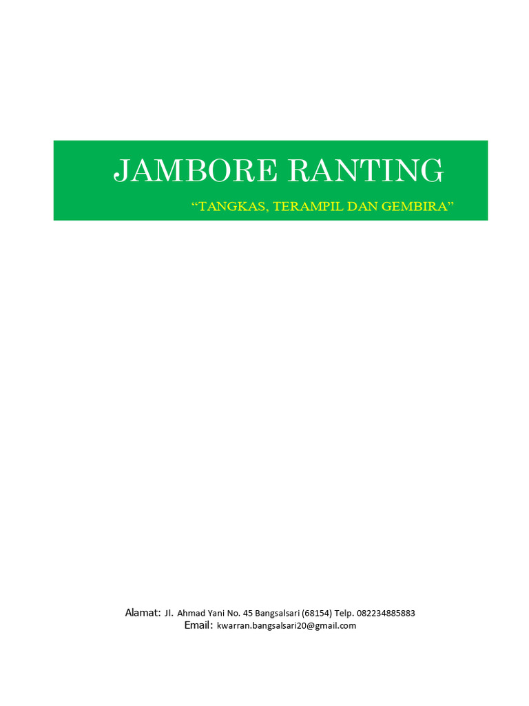 Logo Jambore Ranting 2024 Pramuka | PDF