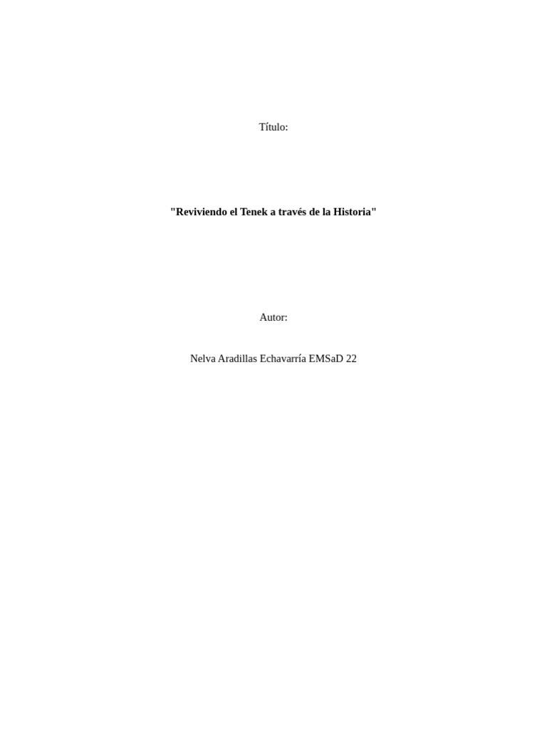 Revitalización de la lengua Tenek | PDF | Podcast | Evaluación