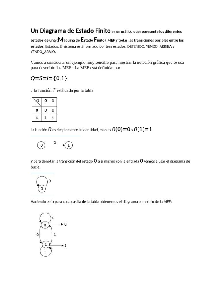 Diagrama de Estado Finito y Ejemplos | PDF | Programación de ...