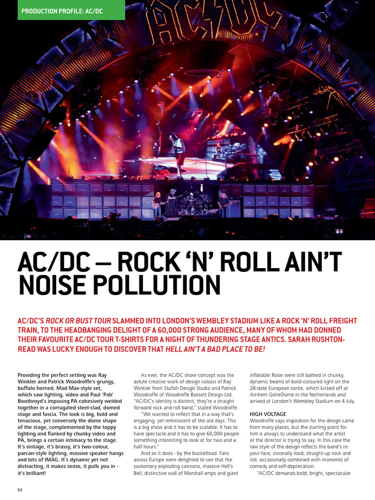 AC/DC's Dynamic Wembley Stage Design | PDF | Art