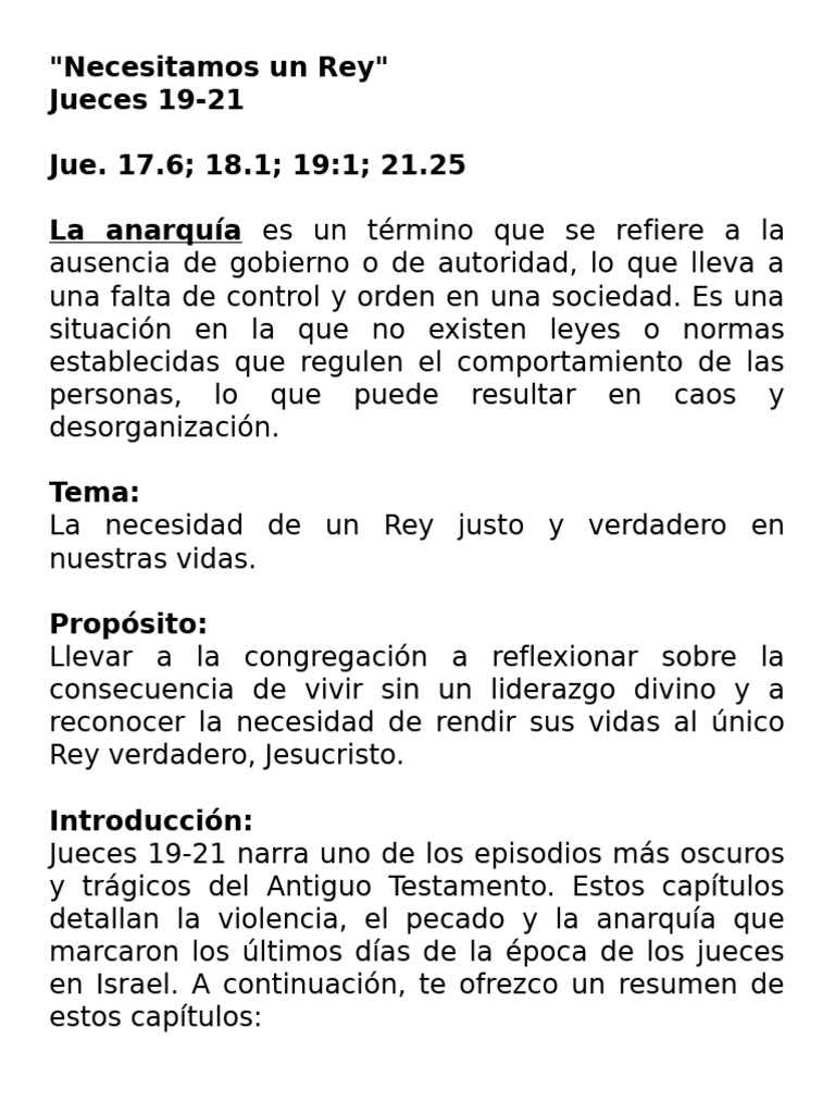 Necesidad de un Rey Justo en Israel | PDF | Cristo (título) | Jesús