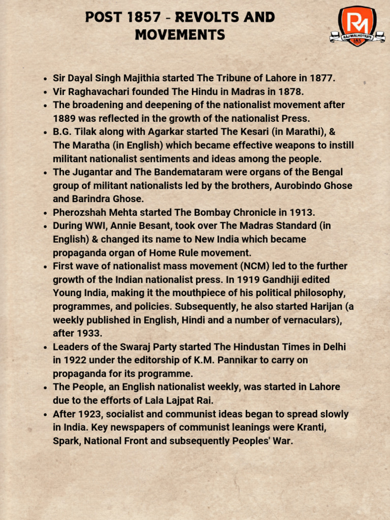 Modern History | PDF | British Raj