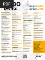 EMBL 2026 Courses and Conferences Schedule | PDF | Bioinformatics ...