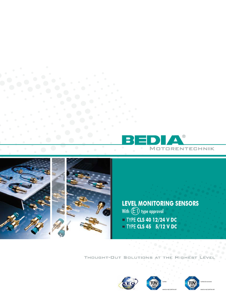 BEDIA CLS 40/45 Level Sensors Overview | PDF | Water | Liquids
