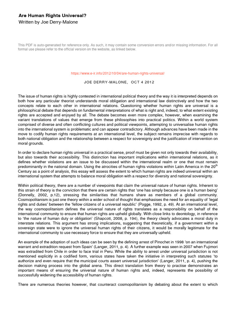 How Are Human Rights Applied In Everyday Life