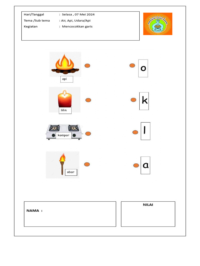 Kegiatan Pembelajaran Tema Air dan Api | PDF
