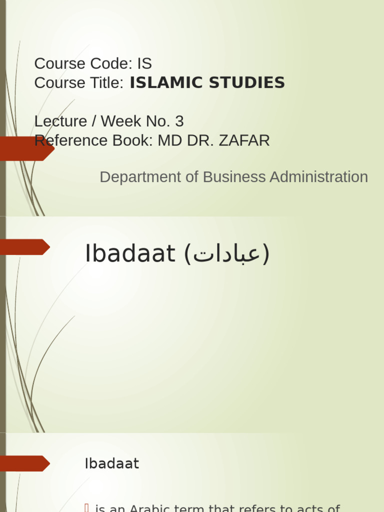 Understanding Ibadaat in Islam | PDF | Religion & Spirituality