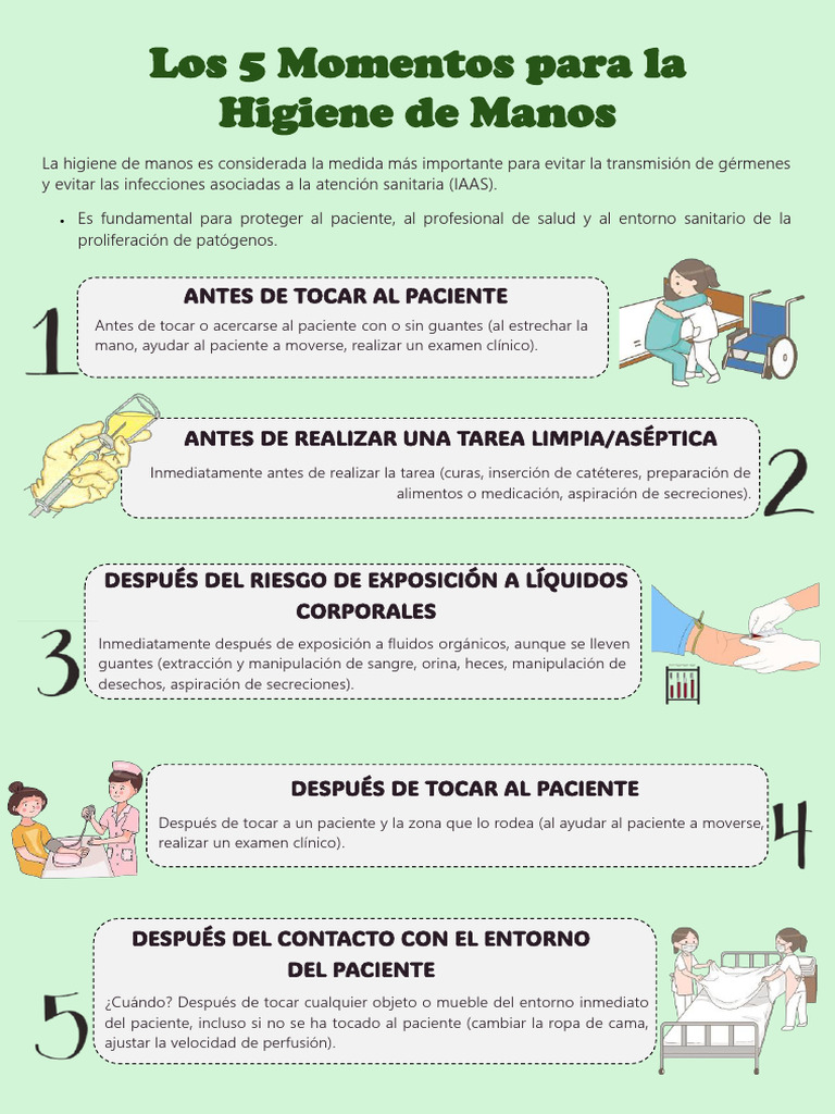 Momentos Clave para Higiene de Manos | PDF | Salud y bienestar