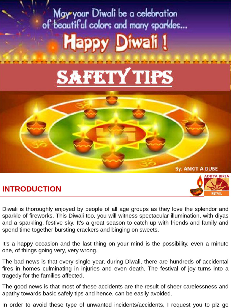 Safety Tips Diwali Festival | PDF | Cardiopulmonary Resuscitation | Burn, image size:768x1024