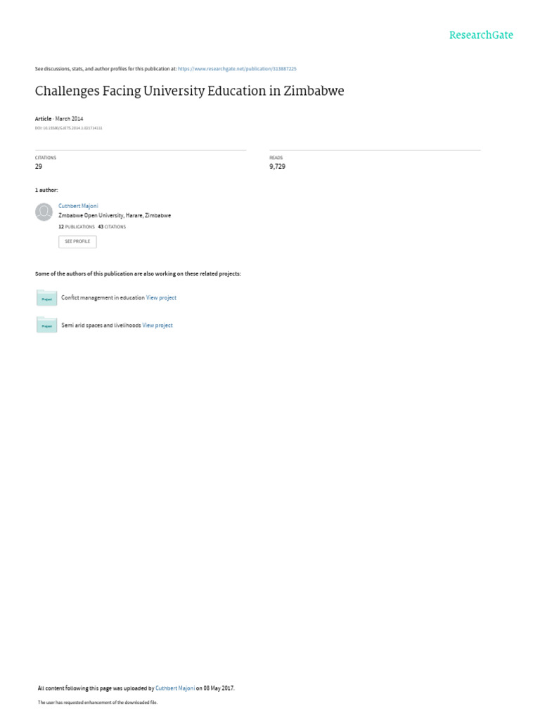 REDEFINING ZIMBABWE S EDUCATION SYSTEM PDF visual data 3