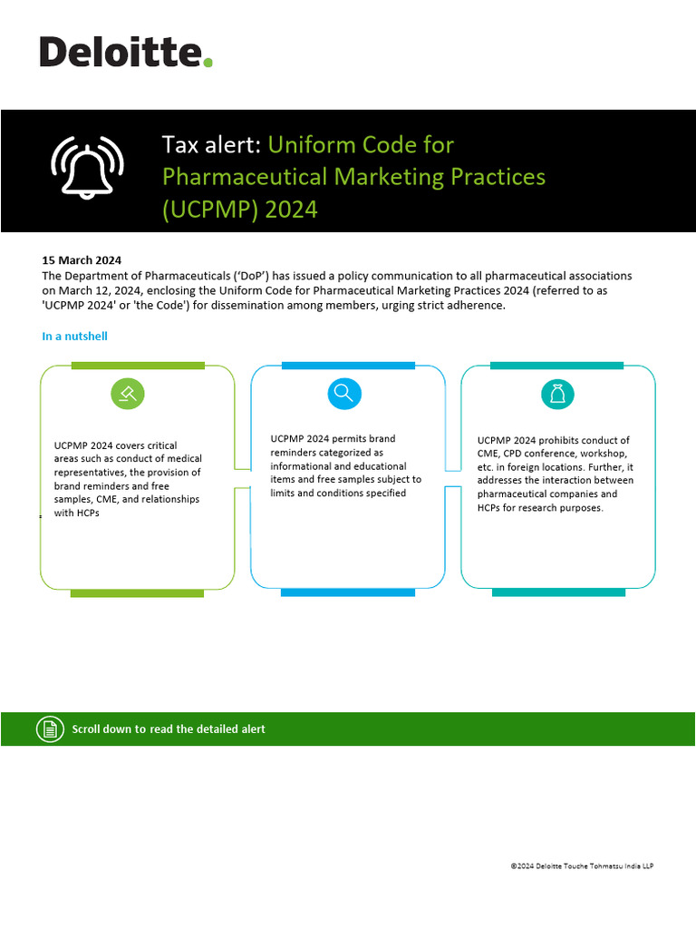 In Tax GBT Uniform Code For Pharmaceutical Marketing Practices Noexp ...