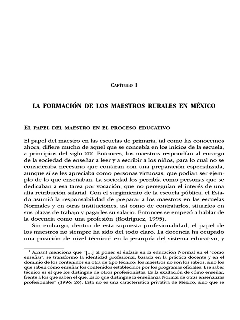 Formación de Maestros Rurales en México | PDF | Plan de estudios ...