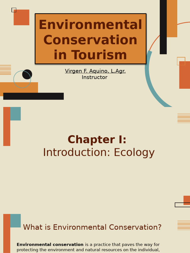 Environmental Conservation in Tourism | PDF | Ecosystem | Forests