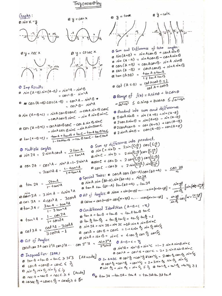 2. Maths Handwritten Short Notes | PDF