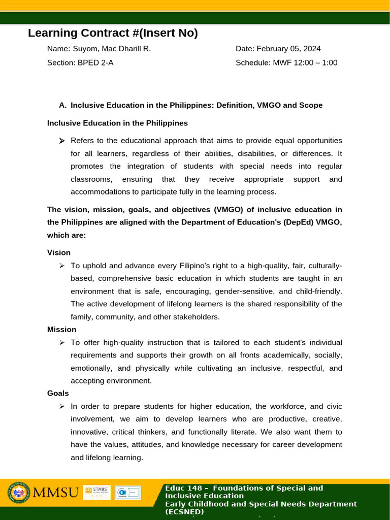 Inclusive Education in the Philippines | PDF | Inclusion (Education ...