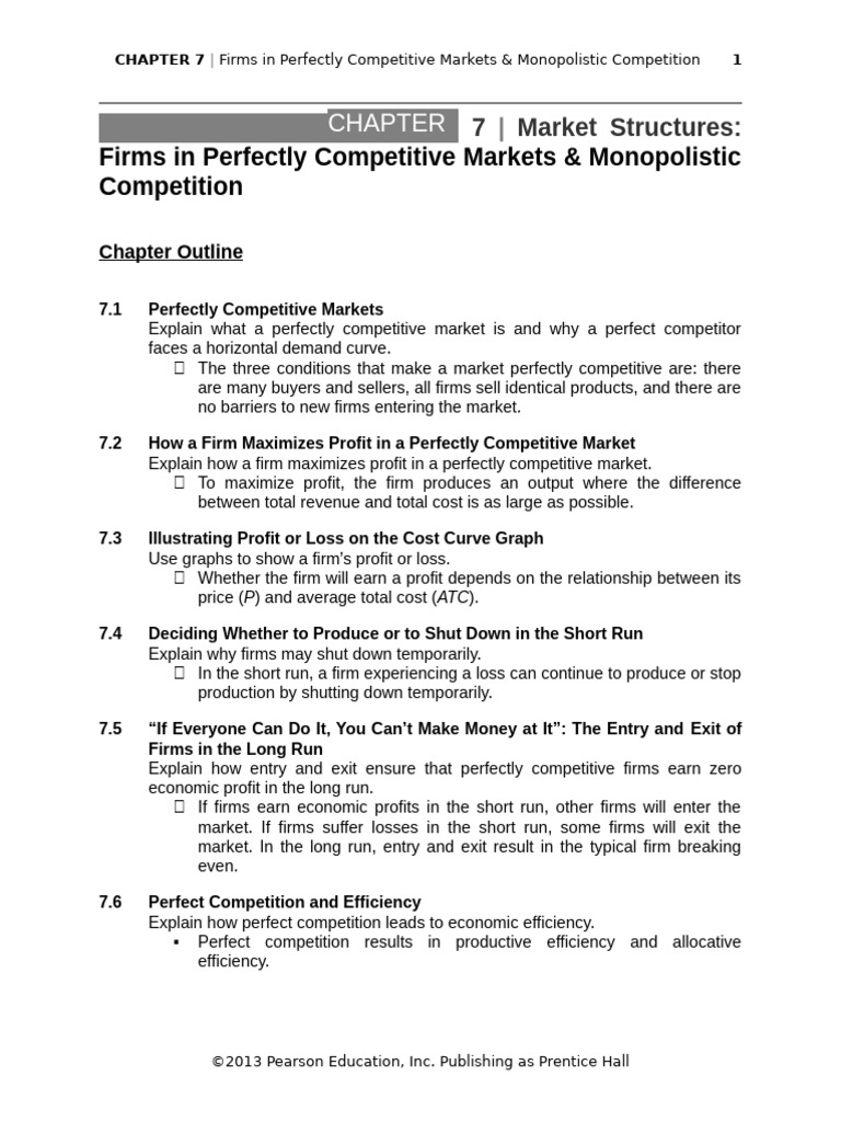 Unit 7 Market Structures Perfect | PDF | Profit (Economics) | Perfect ...
