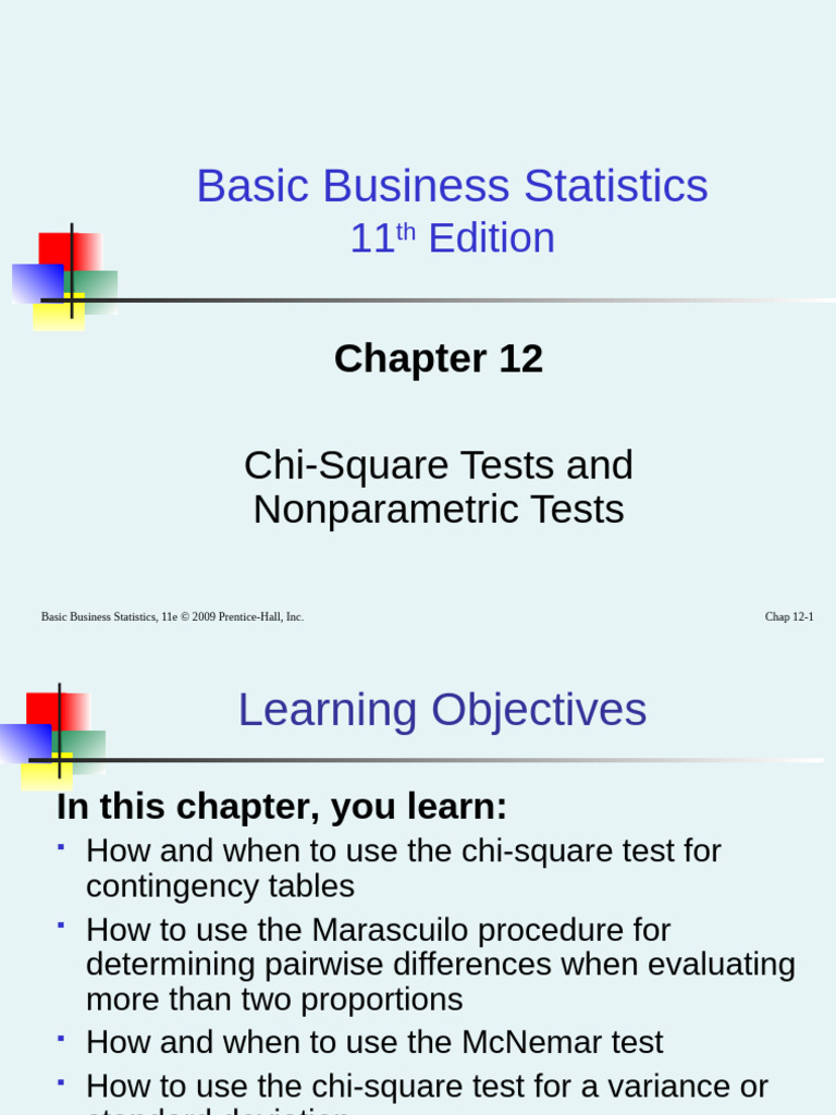 Chi-Square and Nonparametric Tests | PDF | Chi Squared Test | Statistics
