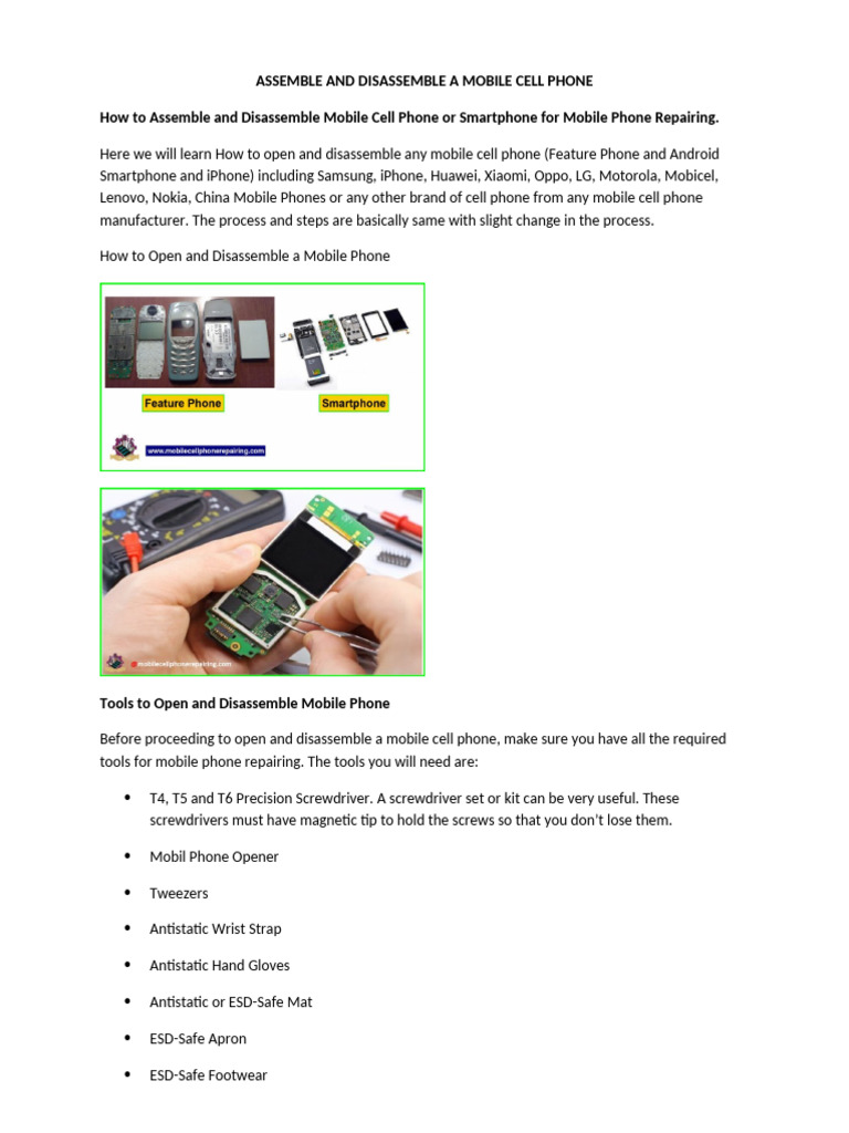 NOTES 4 OF PHONE OPEN AND DISASSEMBLE | PDF | Smartphone | Mobile Phones