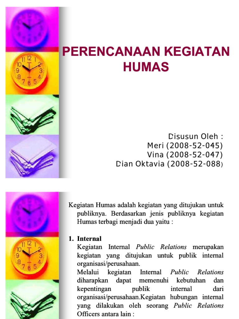 Presentasi Manajemen Humas | PDF | Karier & Perkembangan | Bisnis