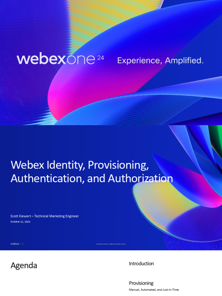 CLS-2601 - Webex Identity, Provisioning, Authentication, and ...