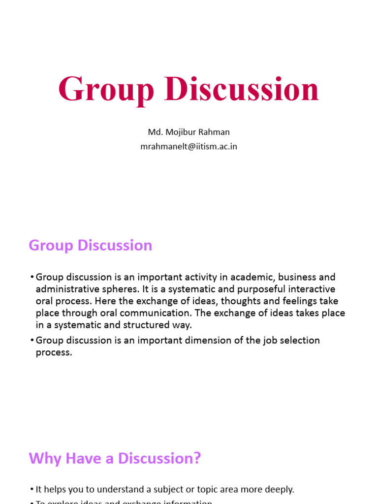 Mastering Group Discussion Skills | PDF | Nonverbal Communication ...