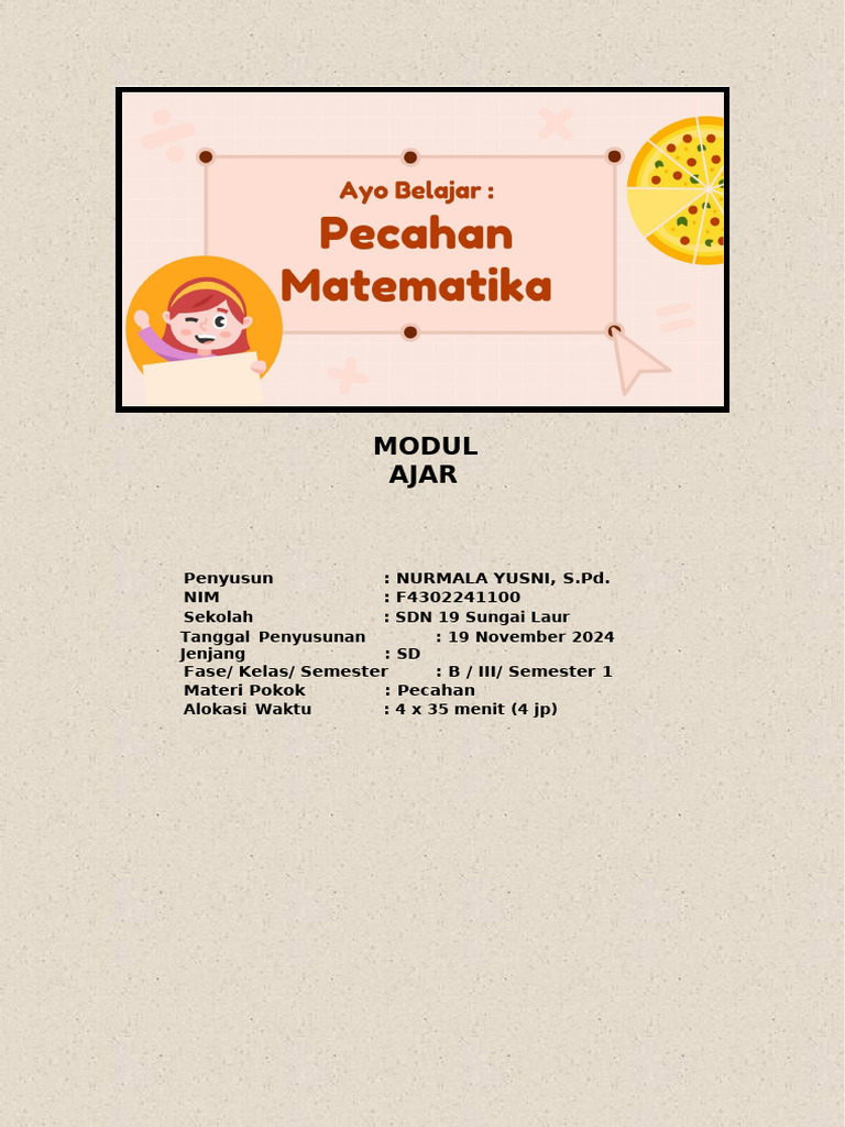 Modul Ajar Pecahan untuk SD Kelas III | PDF