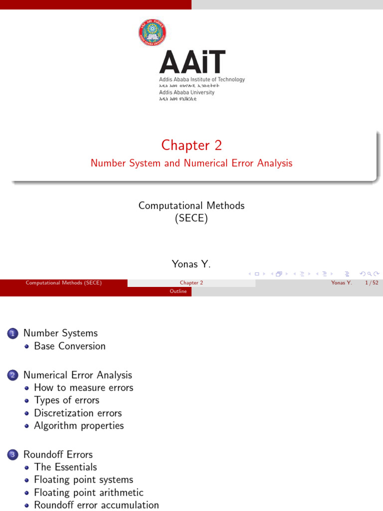 Numerical Error Analysis (1x1) - 231027 - 053824 | PDF | Rounding ...