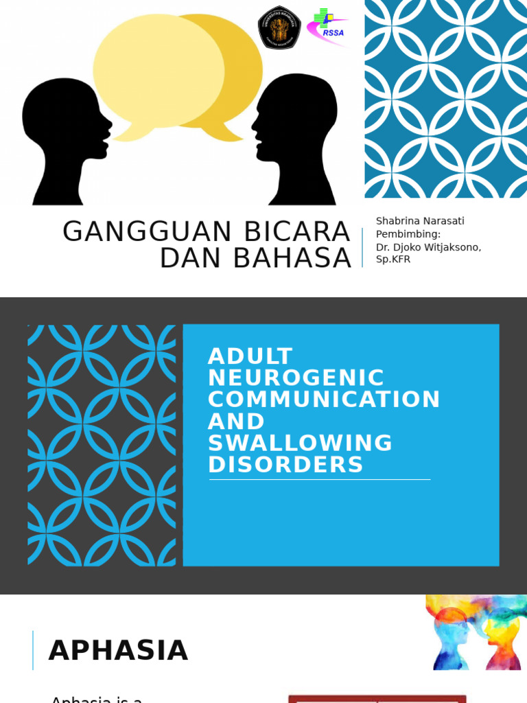 Speech and Language Disorders in Adults | PDF | Aphasia | Physical Therapy