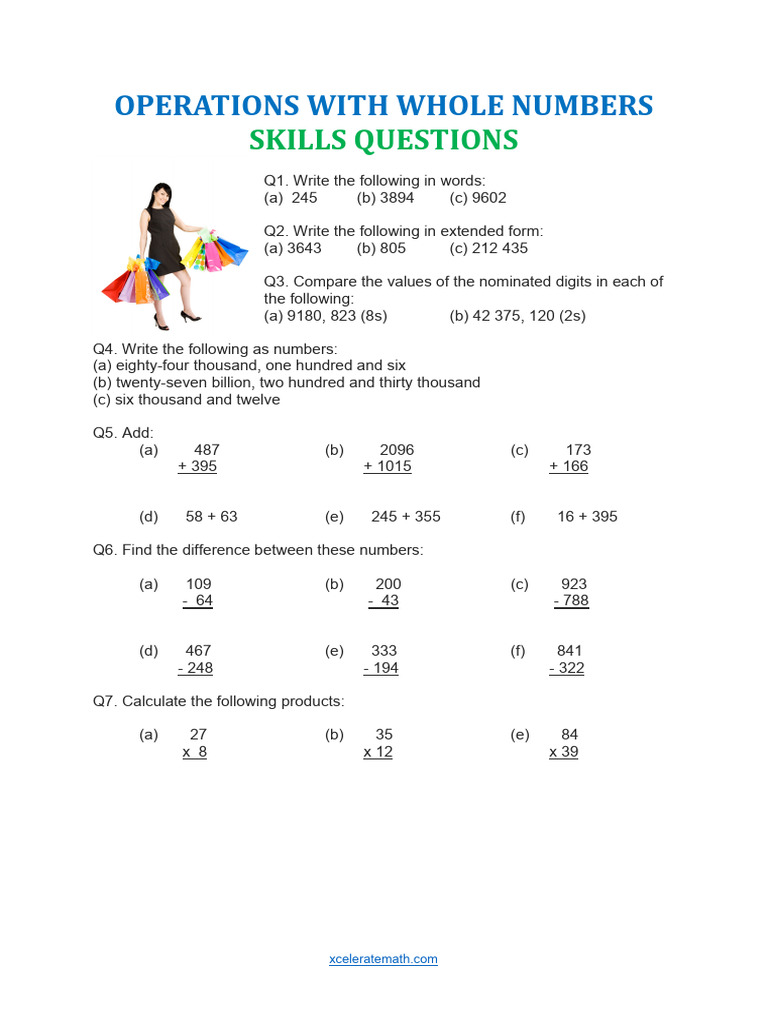 Whole Numbers Skills | PDF | Teaching Methods & Materials | Computers
