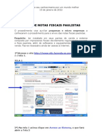 Enviando Notas Fiscais Paulistas