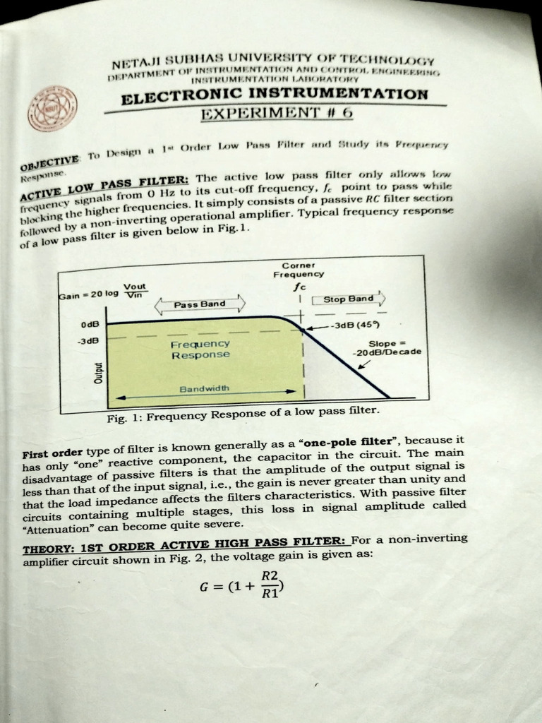 Design and Analysis of Low Pass Filter | PDF | Electronic Filter | Low ...