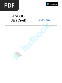 JKSSB JE (Civil) Official Paper (Held On - 19 Nov, 2023)