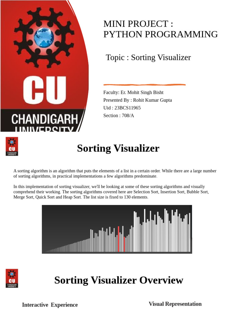 Python Sorting Algorithm Visualizer | PDF | Algorithms And Data ...