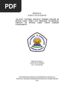 Proposal Quality Control Pesawat X Ray