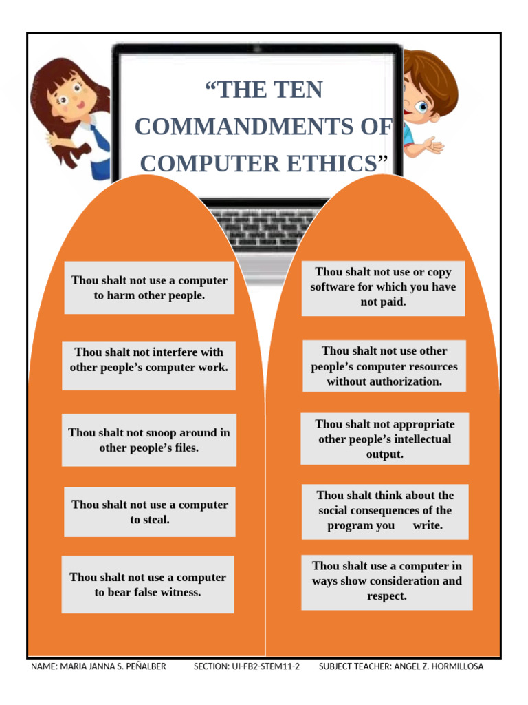 The ten commandments of computer ethicks pdf