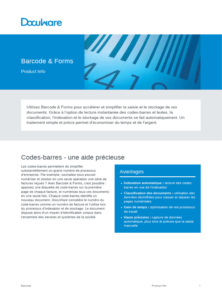 Optimisez vos documents avec Barcode & Forms | PDF | Code-barres ...