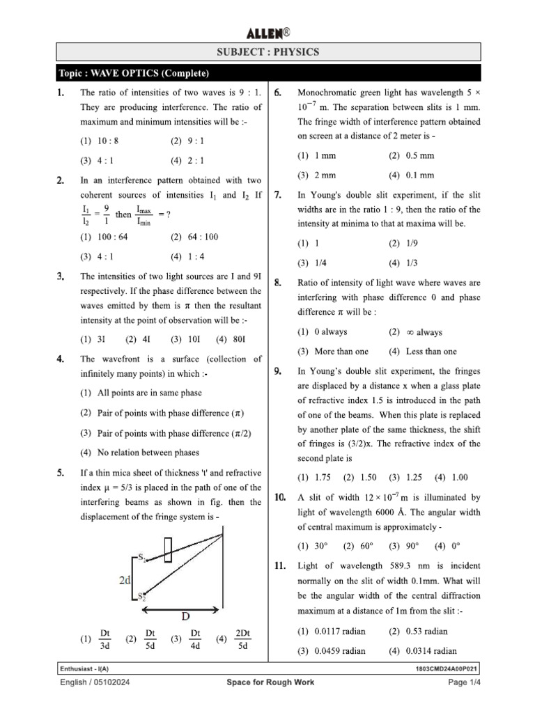 Wave optics pdf