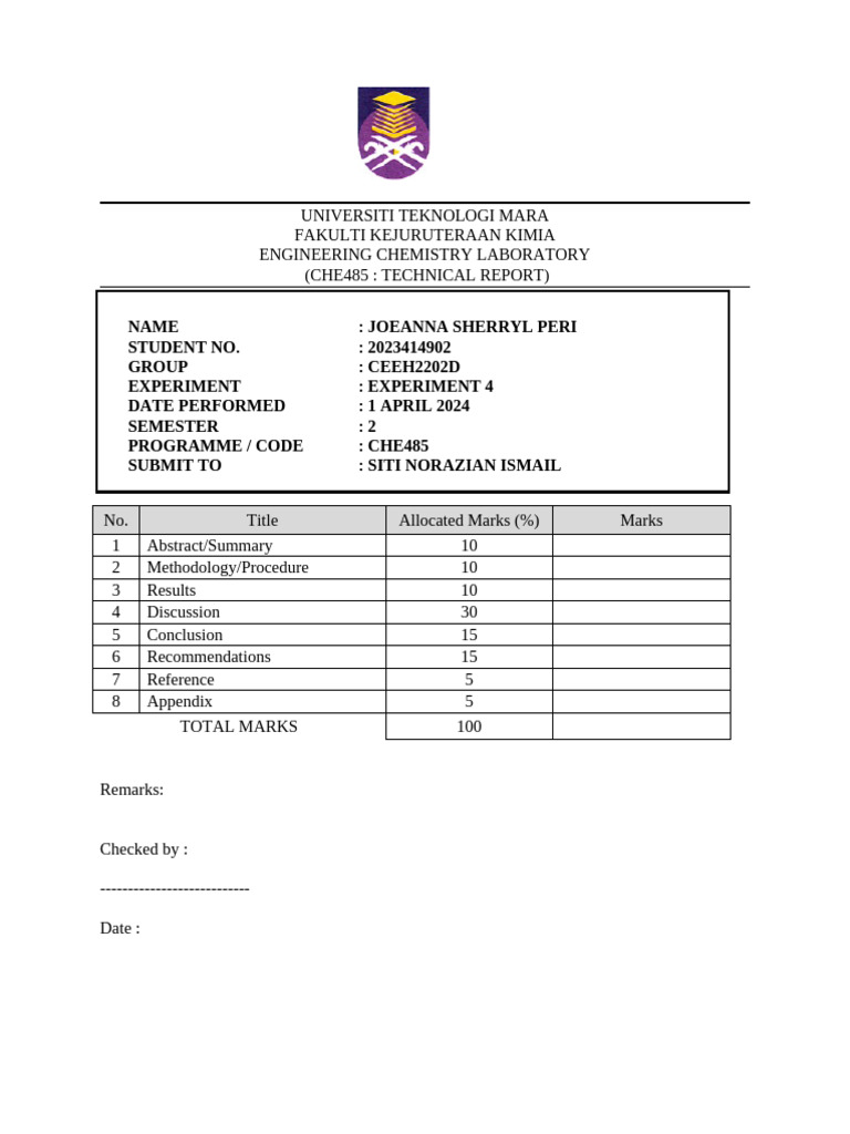 Che485 Lab 4 Pdf Stoichiometry Sodium Hydroxide