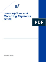 Subscriptions and Recurring Payments Guide: Last Updated: May 2008