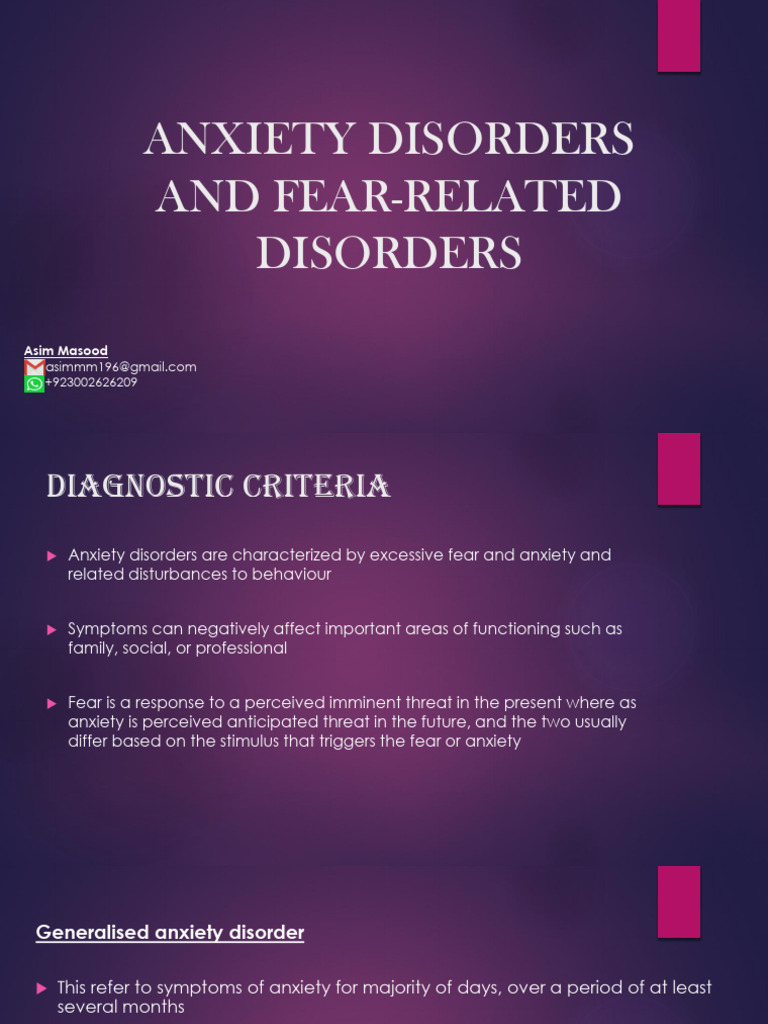Anxiety Disorders Pdf Phobia Id