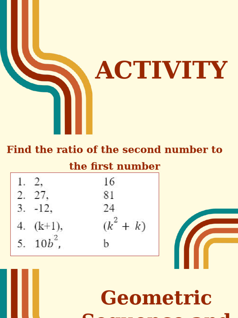 Geometric Sequence Numbers