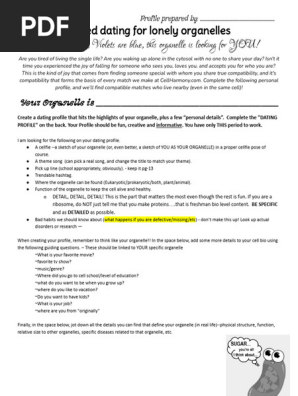 ORGANELLE SPEED DATING with profile template (shared)