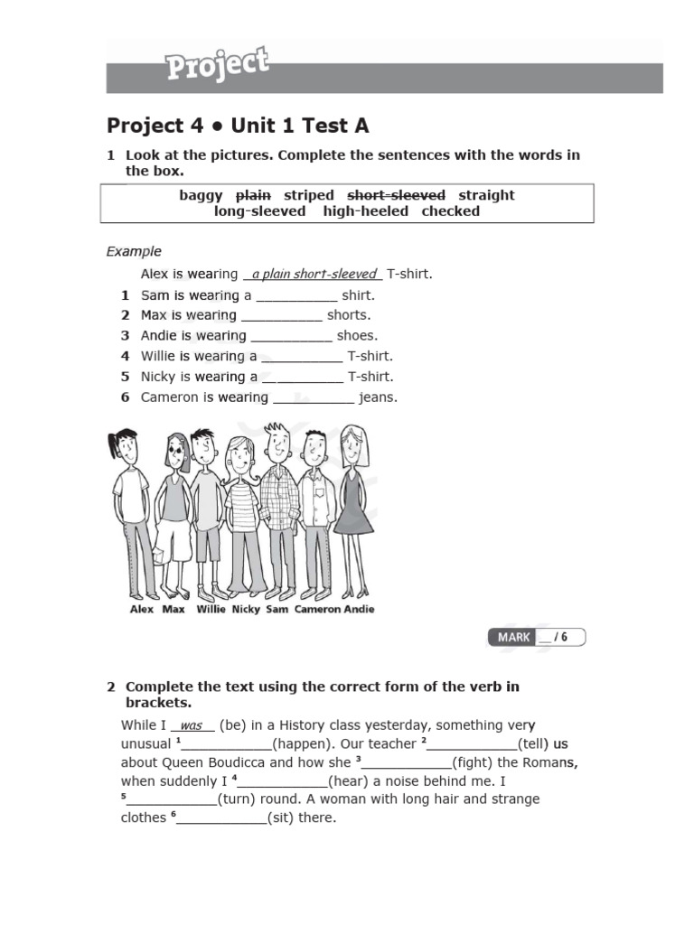 Project 4 Test Unit 1 Third Edition (WWW - Languagecentre.ir) | PDF