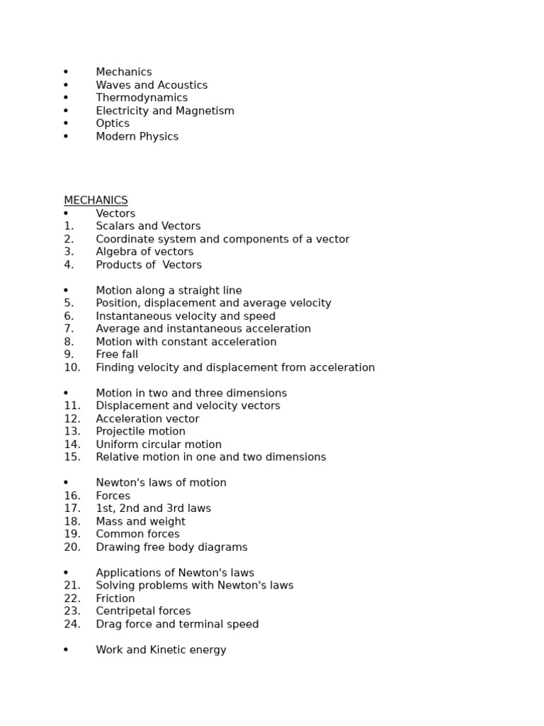 Comprehensive Physics Study Guide | PDF | Heat | Force