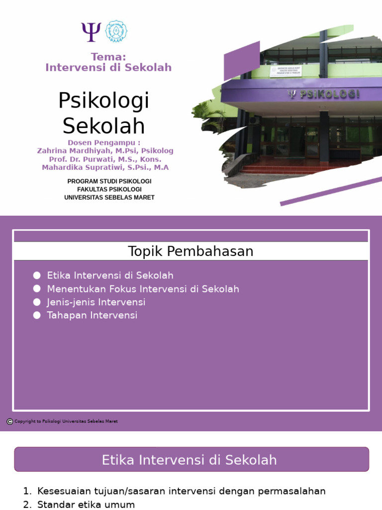 Intervensi Di Sekolah | PDF | Pengembangan Diri